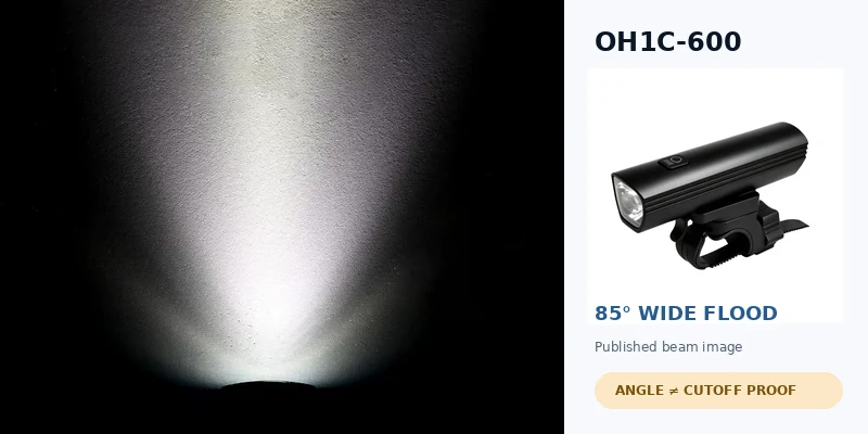 CONWICO OH1C-600 published 85-degree wide flood beam image